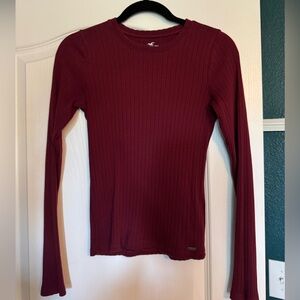 Hollister pointelle crewneck top
